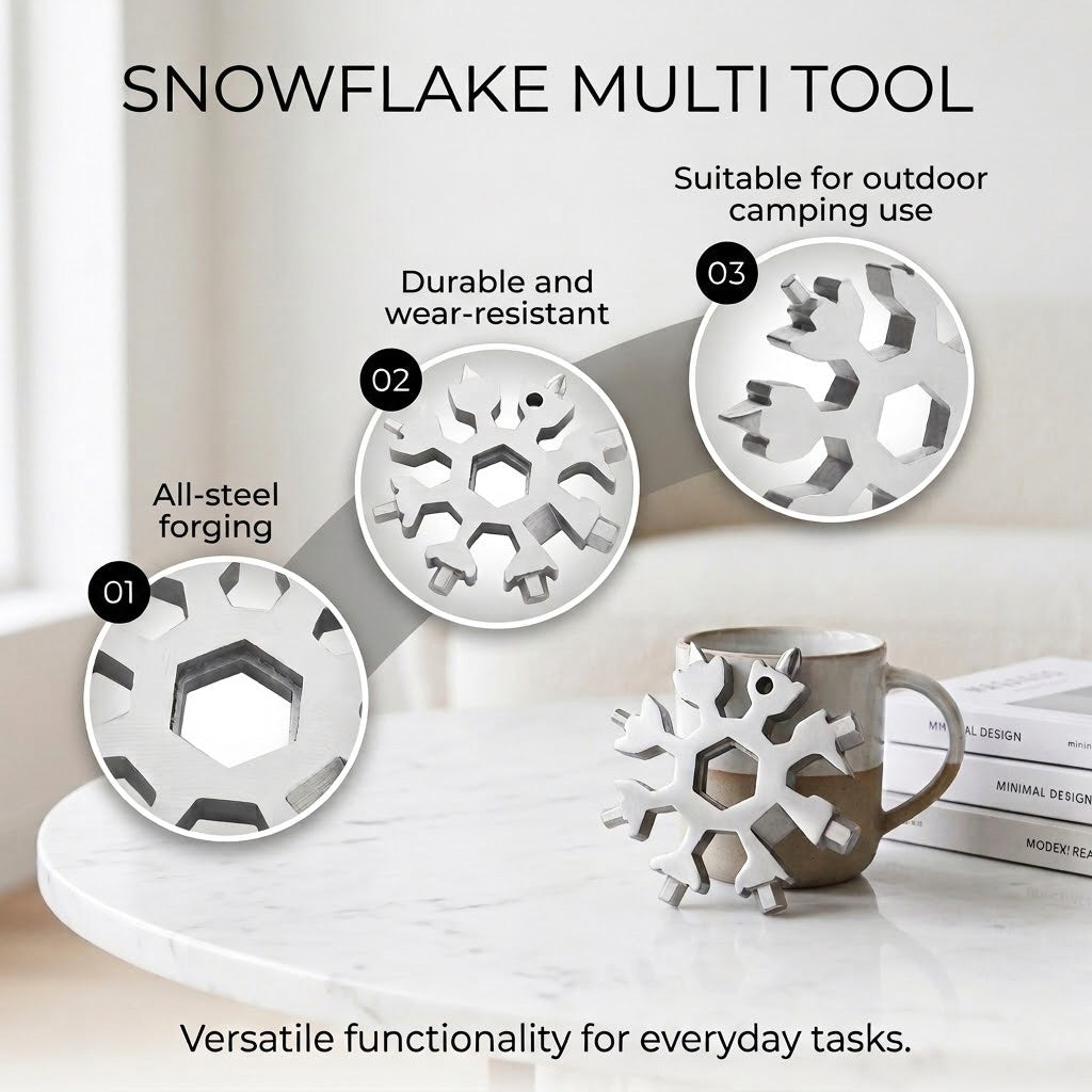 Harorix® Snowflake Multi-Tool | Portable Stainless Steel Bottle Opener