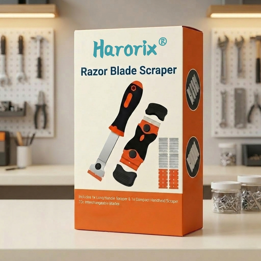 Harorix® Dual Scraper Set (2 Pieces) | Multi-purpose Label Removal Tool