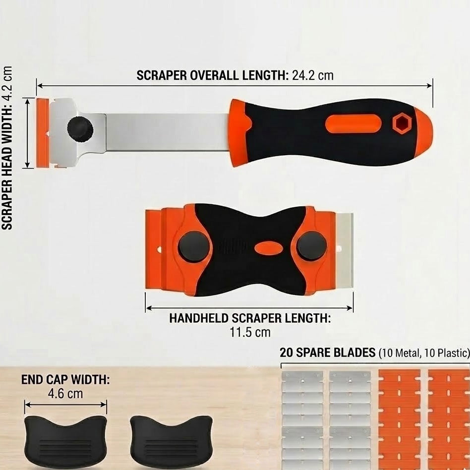 Harorix® Dual Scraper Set (2 Pieces) | Multi-purpose Label Removal Tool