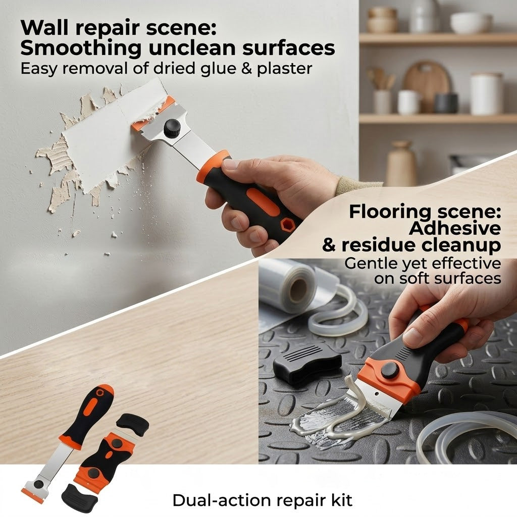 Harorix® Dual Scraper Set (2 Pieces) | Multi-purpose Label Removal Tool