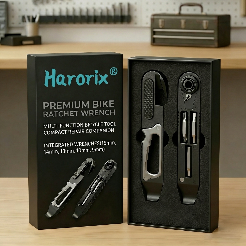 Harorix® Portable Ratchet Repair Tool Set | Multi-functional Home & Bicycle Repair Kit